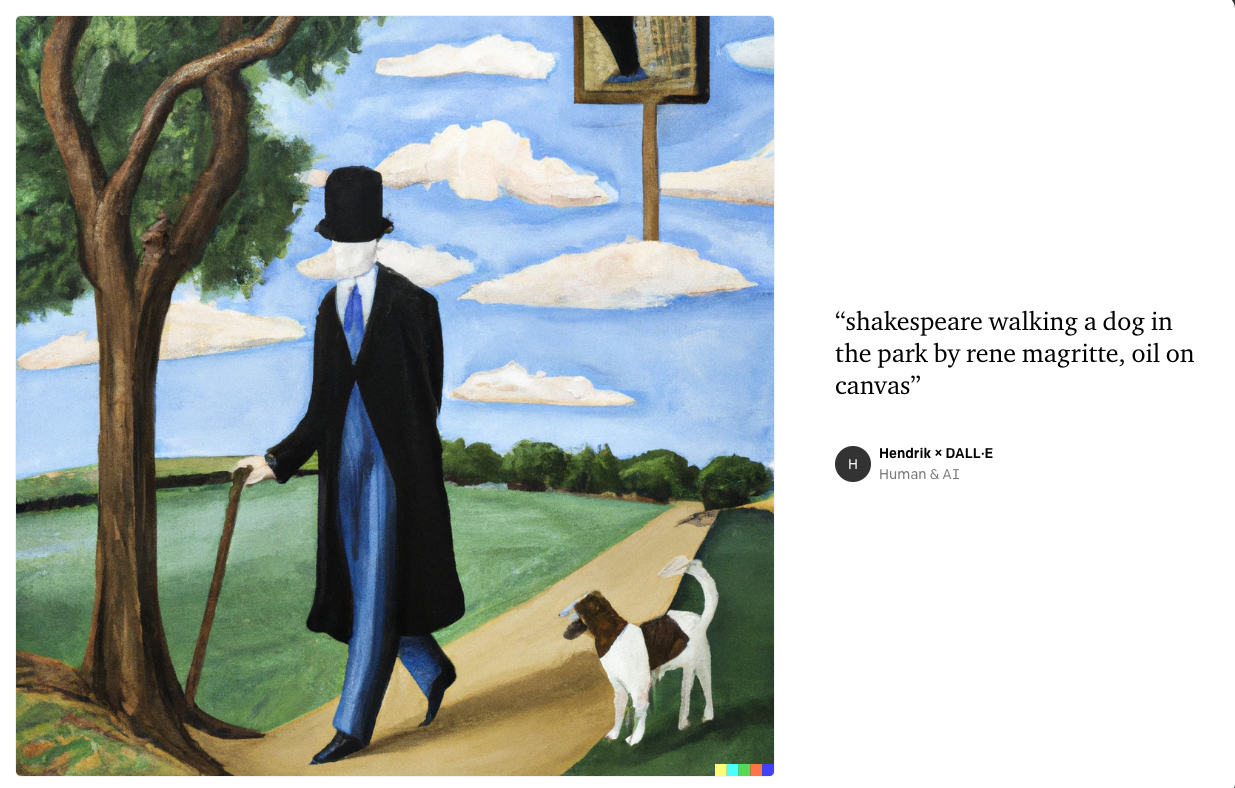 shakespeare-walking-a-dog