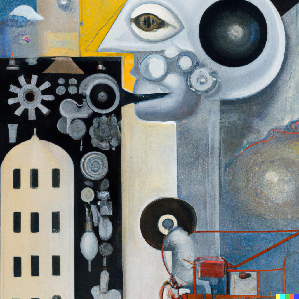 DALL·E 2022-12-06 17.25.13 - artificial intelligence with knowledge and control by max ernst, oil on canvas